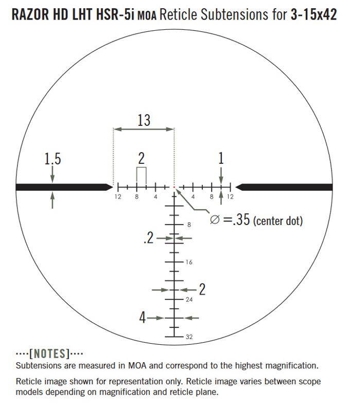 Vortex Razor HD LHT 3-15x42 HSR-5i MRAD