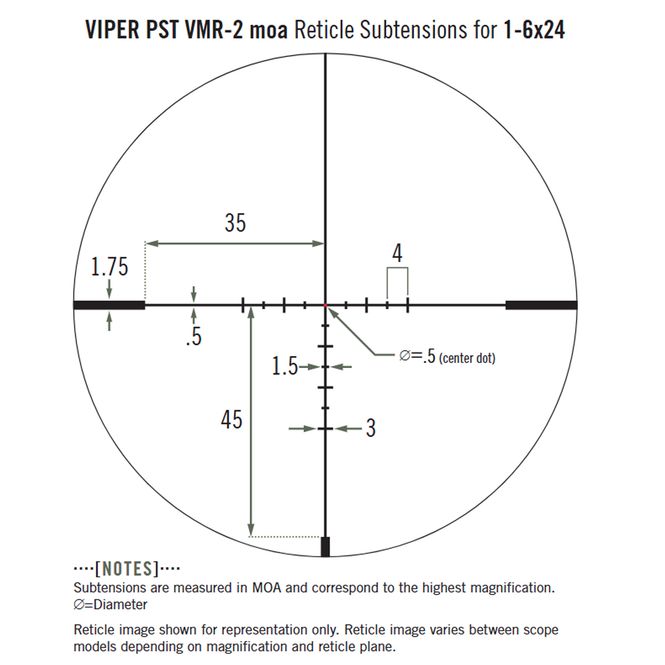 Hovedbilde Vortex Viper PST Gen II 1-6x24 VMR-2 MOA